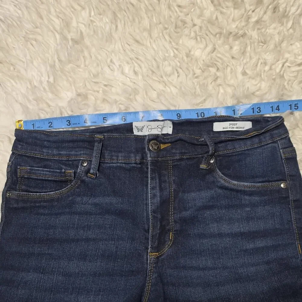 2 Pair Jessica Simpson Poppy Mid-Rise Skinny Jeans Women's Size 6
